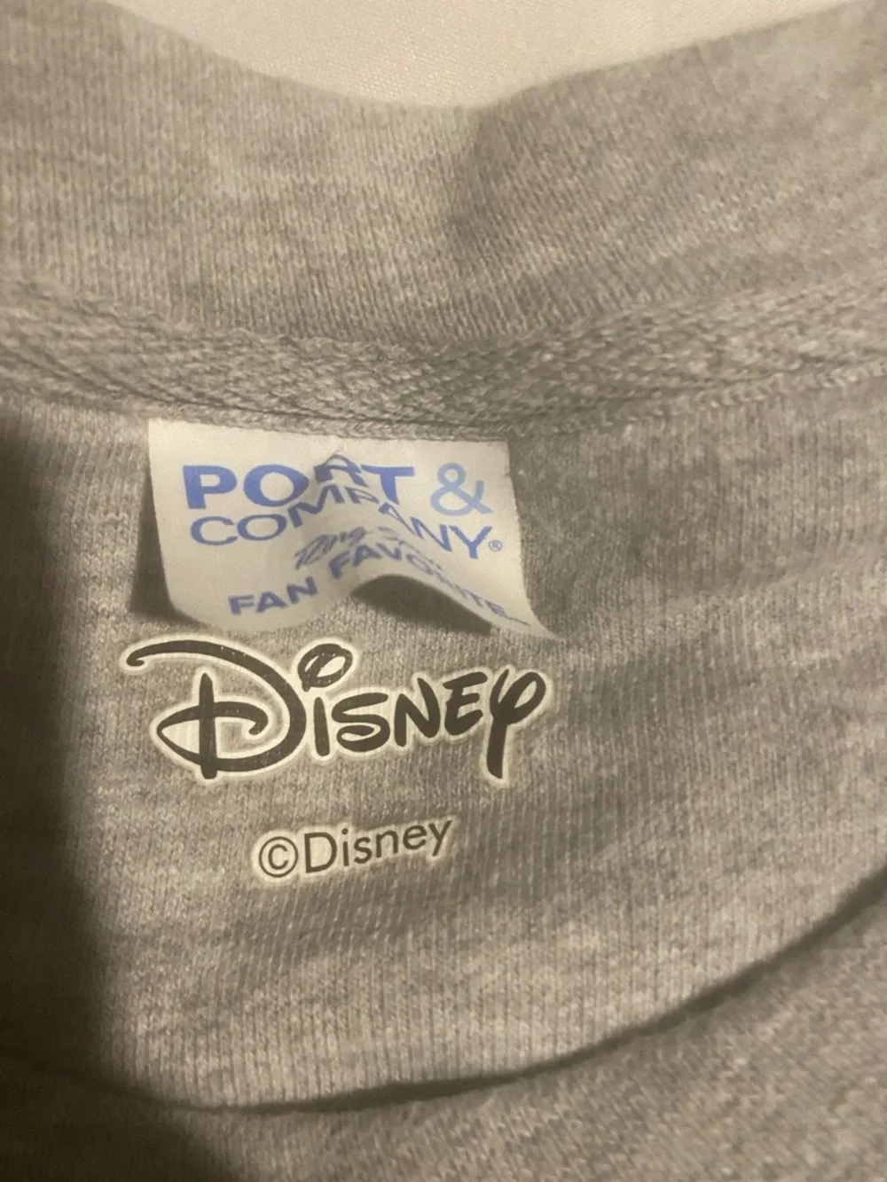 Disney Grey Logo Tee with Navy Tag Detail - Picture 2 of 3